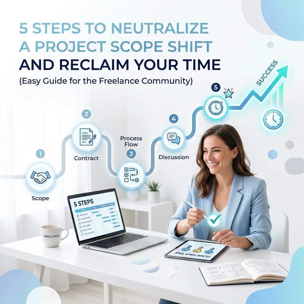 5 Steps to Neutralize a Project Scope Shift and Reclaim Your Time (Easy Guide for the Freelance Community)