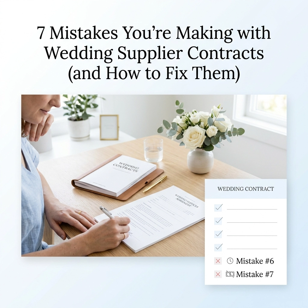 7 Mistakes You’re Making with Wedding Supplier Contracts (and How to Fix Them)