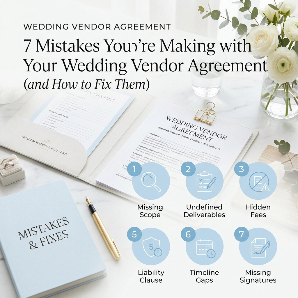 7 Mistakes You’re Making with Your Wedding Vendor Agreement (and How to Fix Them)