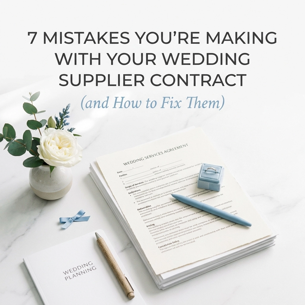 Wedding Supplier Contracts: Massive Mistakes That Cause Crucial Financial Ruin