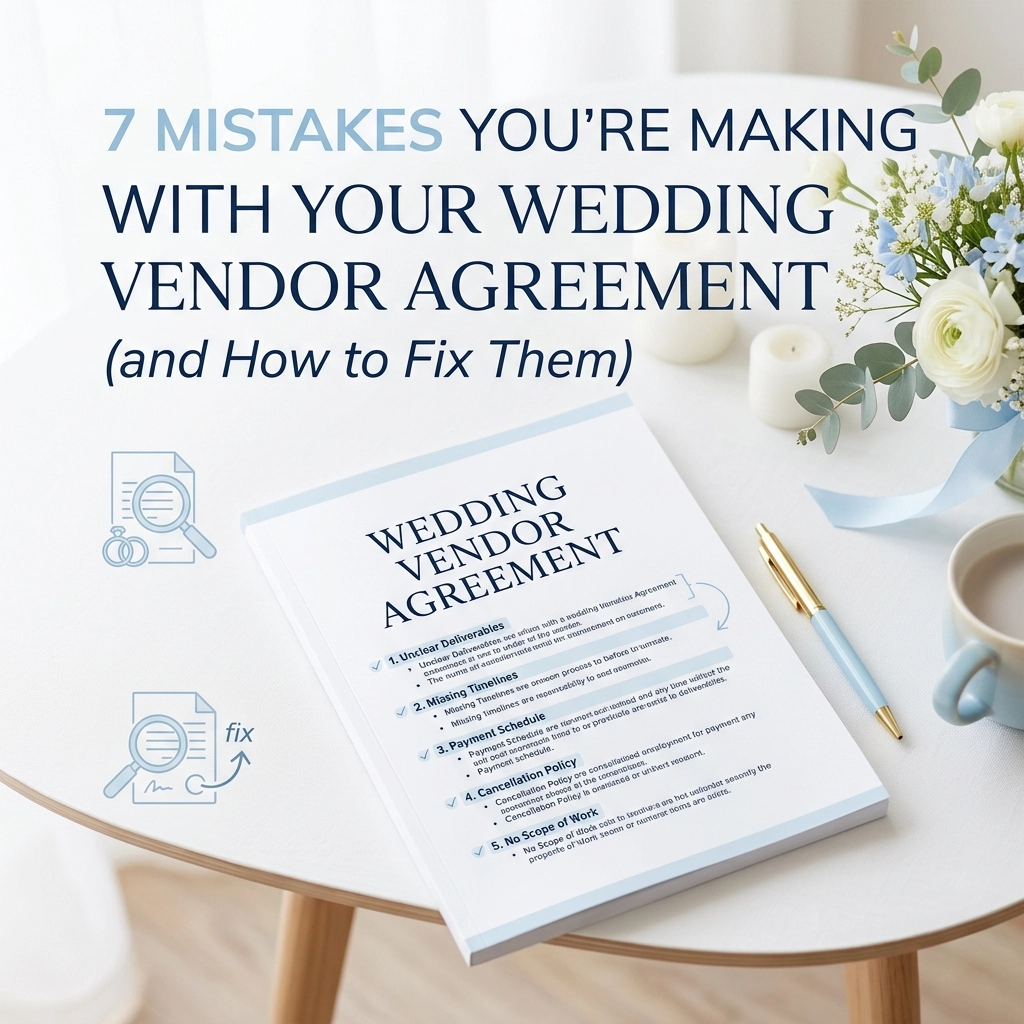 7 Mistakes You’re Making with Your Wedding Vendor Agreement (and How to Fix Them)