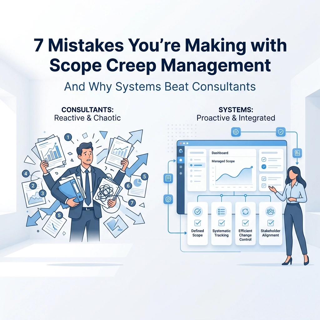 7 Mistakes You’re Making with Scope Creep Management (And Why Systems Beat Consultants)
