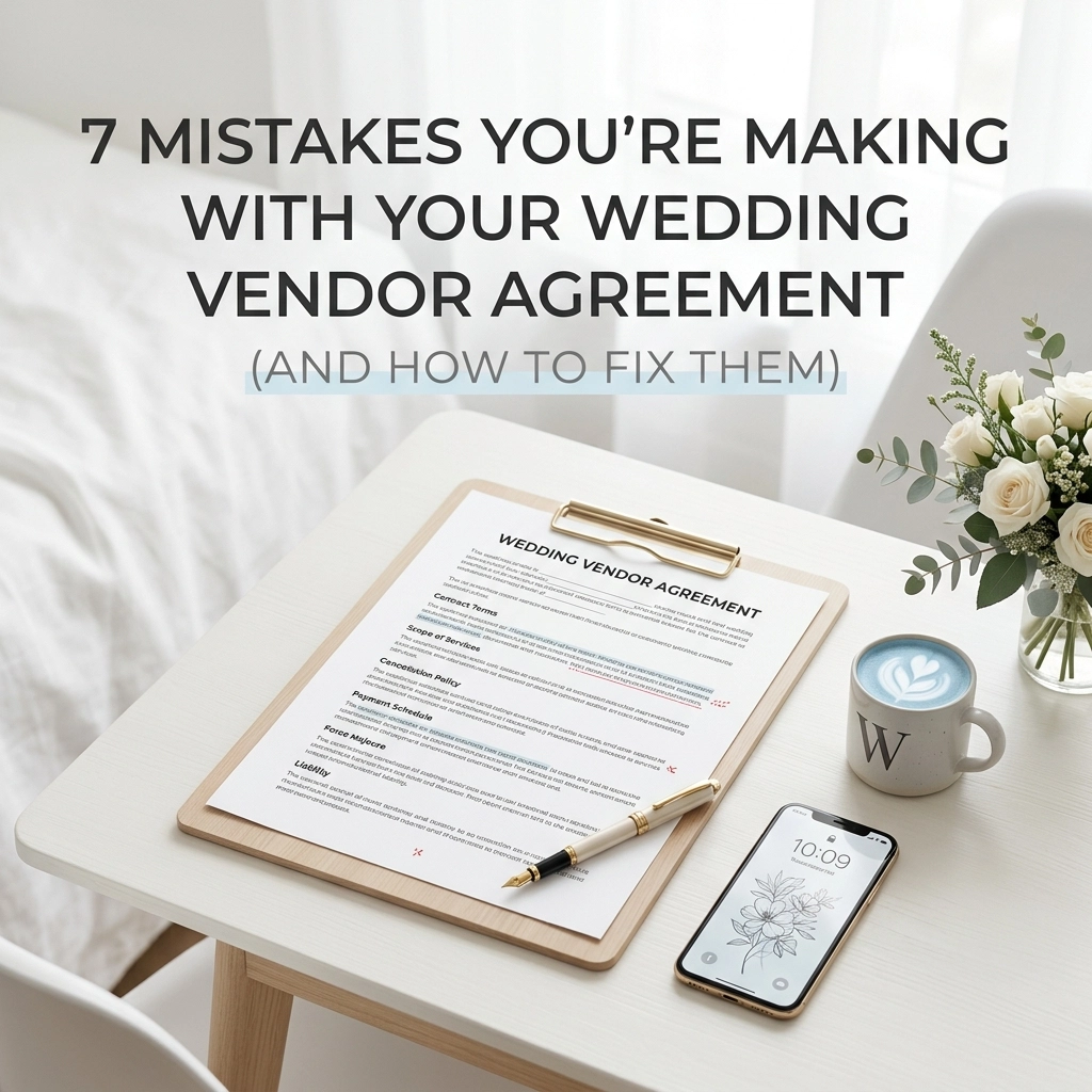 7 Mistakes You’re Making With Your Wedding Vendor Agreement (And How to Fix Them)