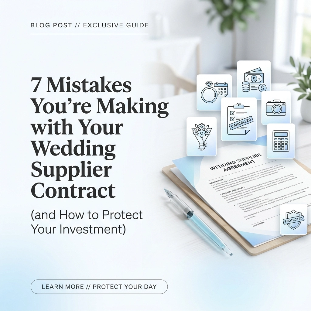 7 Mistakes You’re Making with Your Wedding Supplier Contract (and How to Protect Your Investment)