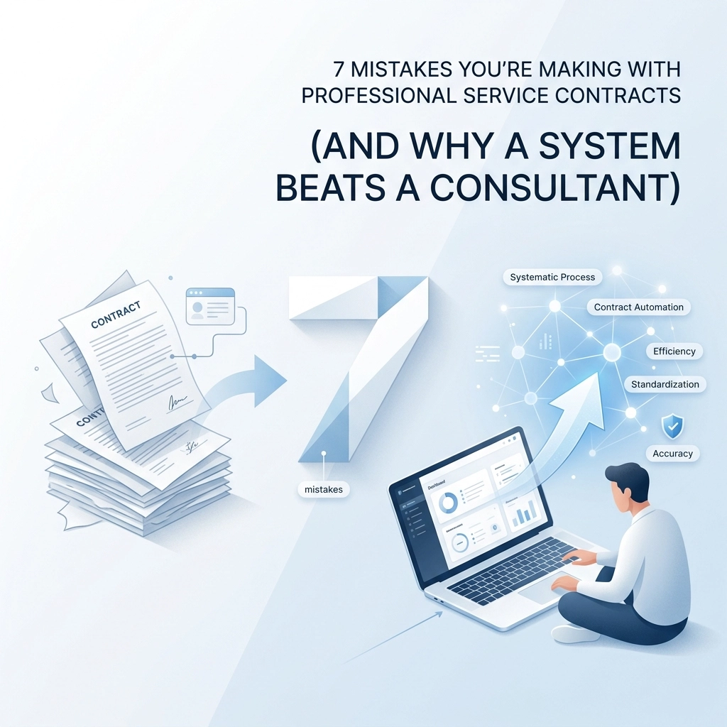 7 Mistakes You’re Making with Professional Service Contracts (and Why a System Beats a Consultant)