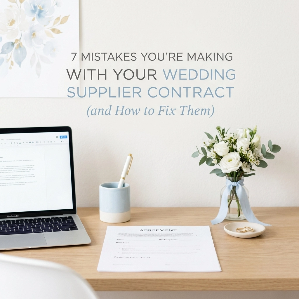 7 Mistakes You’re Making with Your Wedding Supplier Contract (and How to Fix Them)