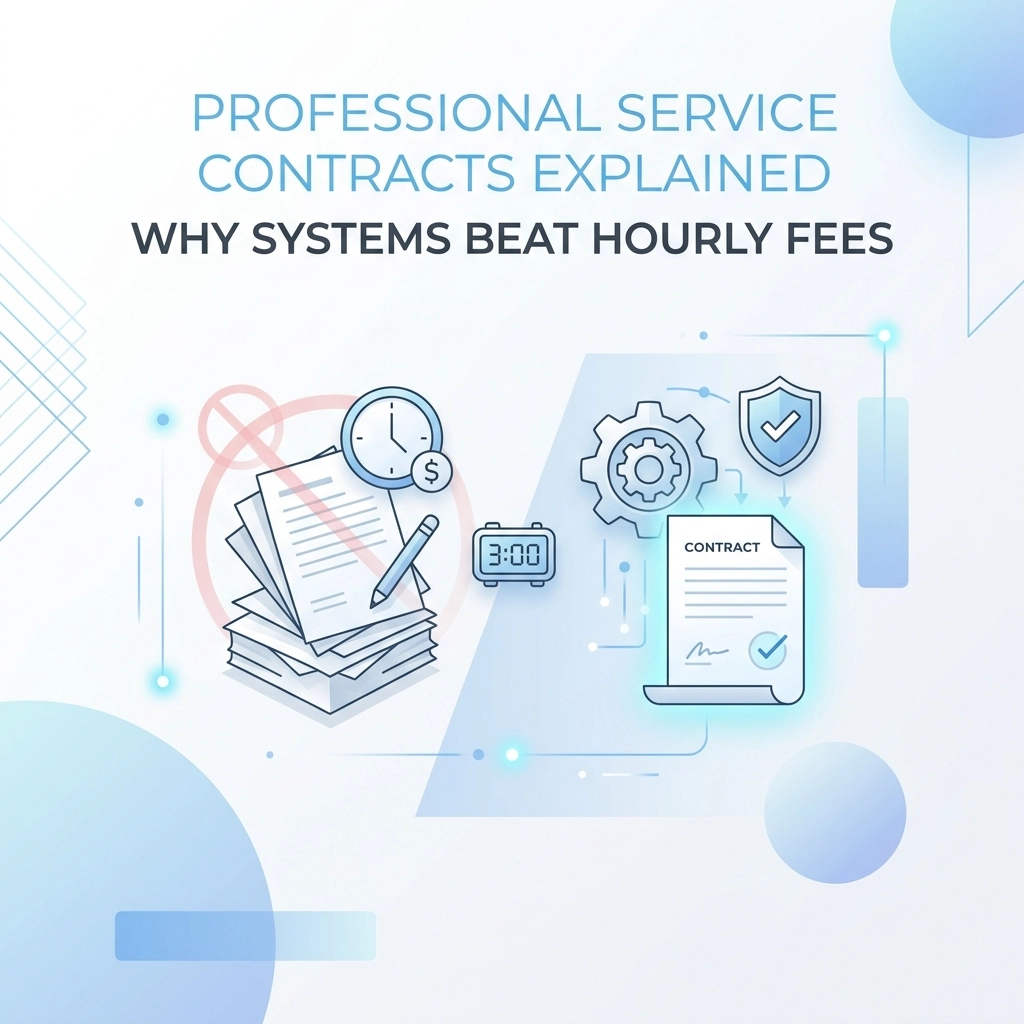 Professional Service Contracts Explained in Under 3 Minutes: Why Systems Beat Hourly Fees