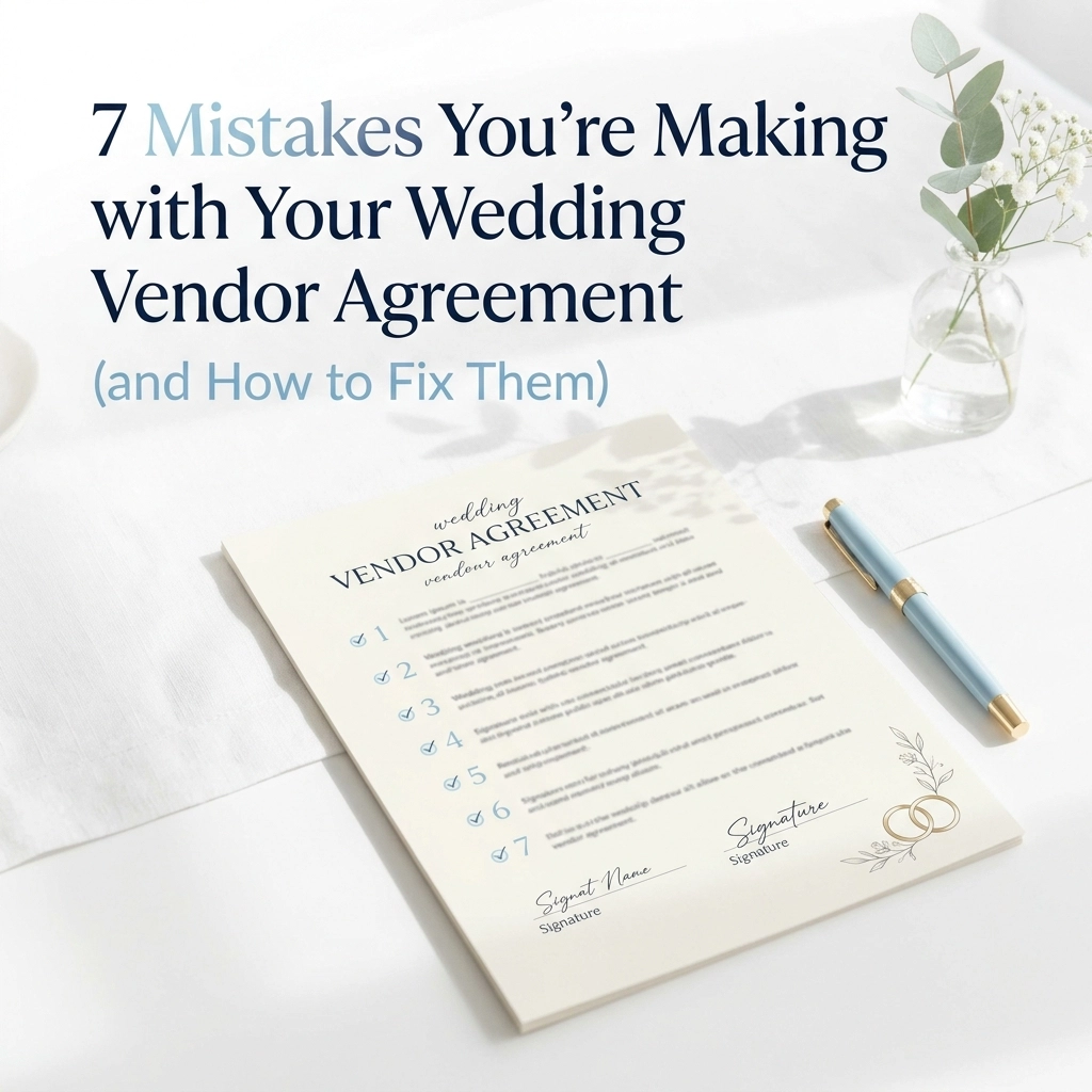 7 Mistakes You’re Making with Your Wedding Vendor Agreement (and How to Fix Them)